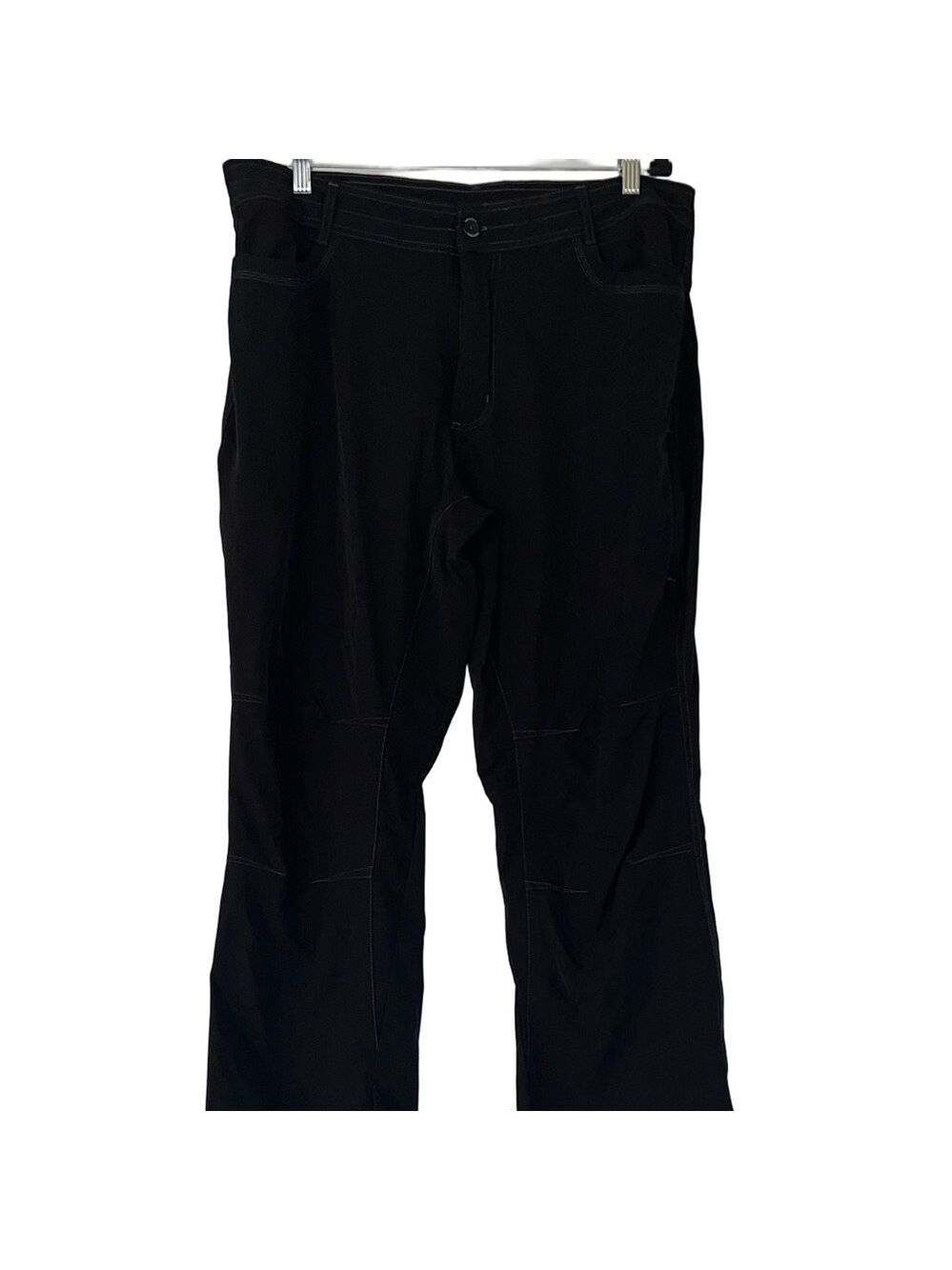 Swiss Tech, Black Trousers with White Stitching, 38W X 32L